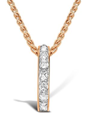 Pragnell 18kt rose gold diamond bar RockChic pendant - Pink