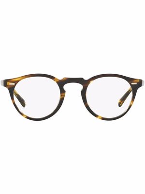 Oliver Peoples Gregory Peck tortoiseshell glasses - Brown