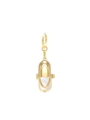 Capsule Eleven quartz crystal capsule hoop earring - Gold