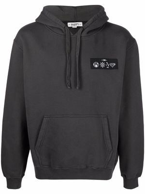 Phipps logo-patch pullover hoodie - Grey