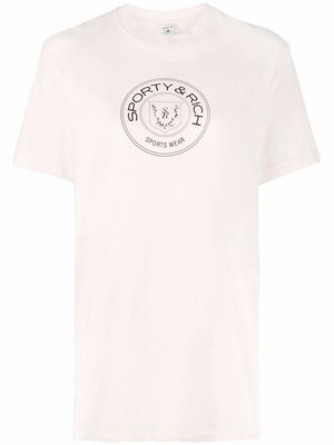 Sporty & Rich logo-print T-shirt - White