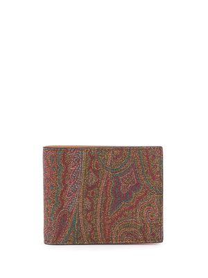 ETRO paisley print wallet - Brown