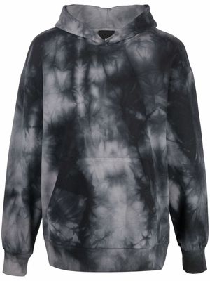 Thom Krom tie-dye print hoodie - Black