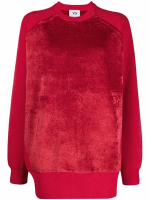 Y-3 velvet panels sweatshirt - Red