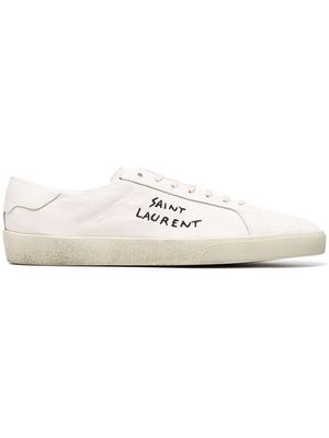Saint Laurent classic SL/06 embroidered sneakers - White