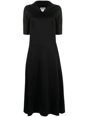 Yohji Yamamoto Pre-Owned 1990s stand-up collar A-line dress - Black
