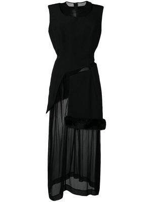 Comme Des Garçons Pre-Owned 1997's layered sheer dress - Black