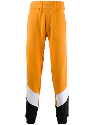 David Catalan colour block track pants - Orange