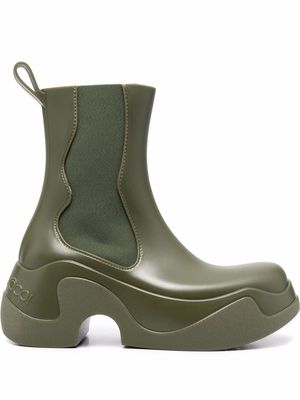 XOCOI chunky slip-on boots - Green