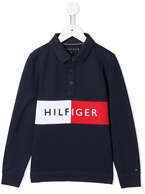 Tommy Hilfiger Junior embroidered logo polo shirt - Blue