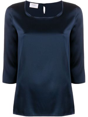 Snobby Sheep 3/4 sleeves round-neck blouse - Blue