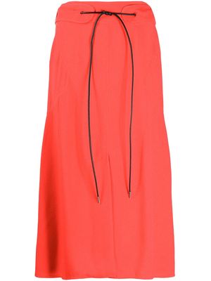 Victoria Beckham tied-waist A-line skirt - Red