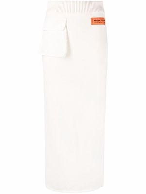Heron Preston mid-length knitted skirt - White