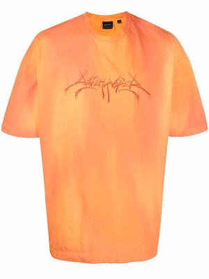 Daily Paper grafitti style embroidered logo T-shirt - Orange