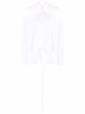 MM6 Maison Margiela tie-fastened cotton shirt - White