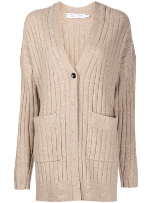 Proenza Schouler White Label ribbed-knit V-neck cardigan - Neutrals