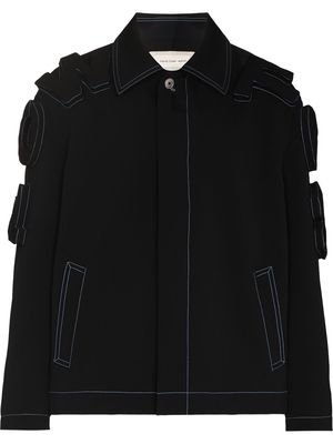 Feng Chen Wang 3D logo multi-pocket jacket - Black