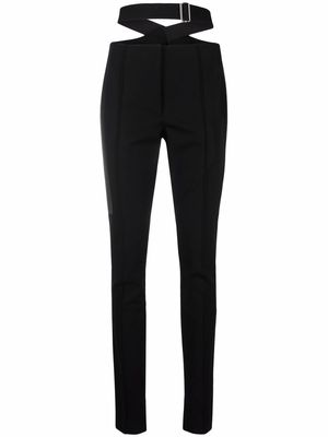 Helmut Lang Panel waist-strap skinny trousers - Black