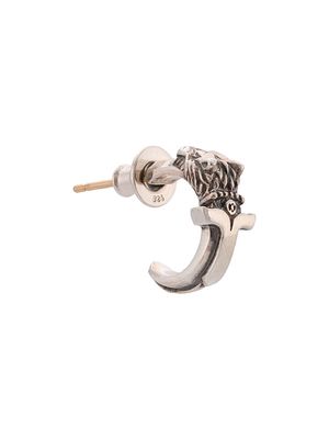 Yohji Yamamoto lion engraved earring - Metallic