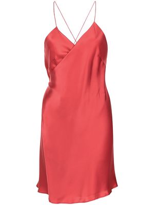 Michelle Mason wrap mini dress - Red