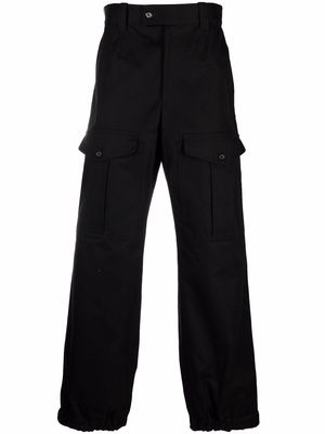 Alexander McQueen flap-pocket cotton trousers - Black