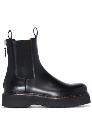 R13 contrast-stitch Chelsea boots - Black