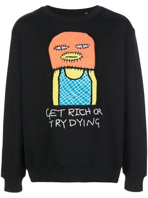 Haculla Get Rich embroidered sweatshirt - Black