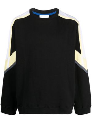 Koché colour-block panelled sweatshirt - Black
