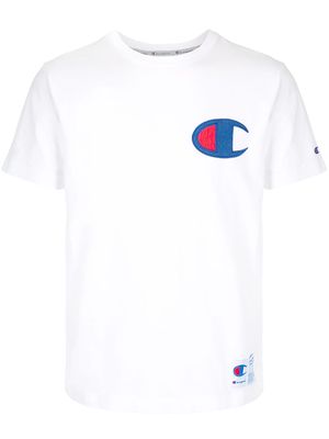 Champion logo patch crew neck T-shirt - White