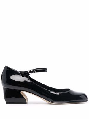 Si Rossi buckle-strap leather pumps - Black