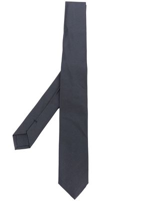 Jil Sander horizontal-stripe pattern silk tie - Grey