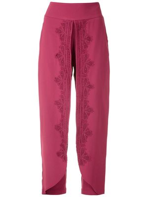 Martha Medeiros Babi crepe layered trousers - Pink