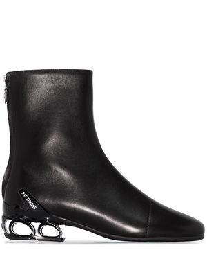 Raf Simons Cycloid-4 leather ankle boots - Black