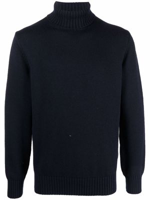 Cruciani roll-neck wool jumper - Blue