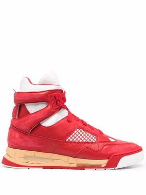 Maison Margiela high-top leather sneakers - Red