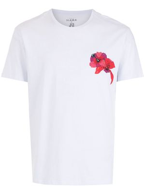Amir Slama floral-print crewneck T-shirt - White
