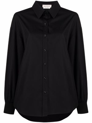 Alexander McQueen button-up cotton shirt - Black