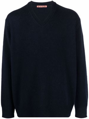 Acne Studios V-neck knitted jumper - Blue
