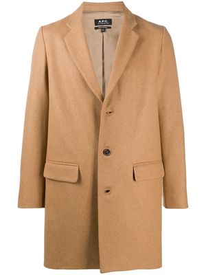 A.P.C. single-breasted coat - Neutrals