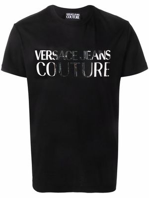 Versace Jeans Couture logo-patch cotton T-shirt - Black