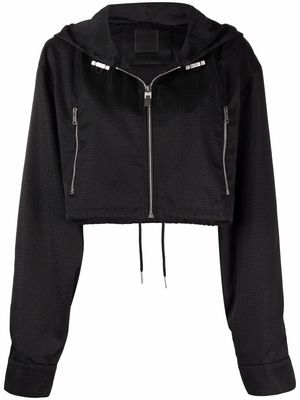Givenchy monogram-print cropped jacket - Black