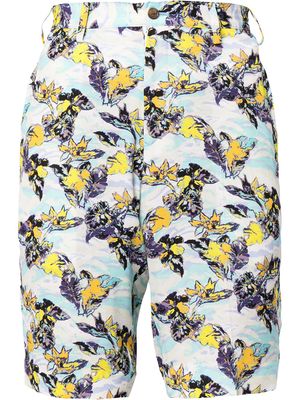 sulvam leaf print Bermuda shorts - Multicolour