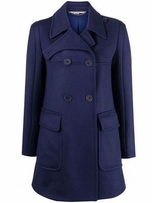 Stella McCartney double-breasted wool coat - Blue