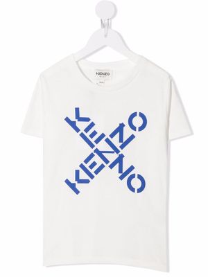 Kenzo Kids logo-print cotton T-shirt - Neutrals