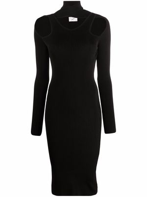 Coperni cut-out knit dress - Black