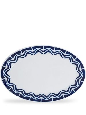 Sargadelos Marbadas oval tray - Blue