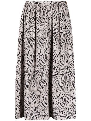 Giorgio Armani Pre-Owned 1990s abstract print pleated skirt - Pink