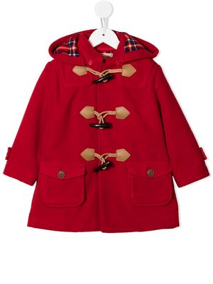 Miki House toggle-detail duffle coat - Red