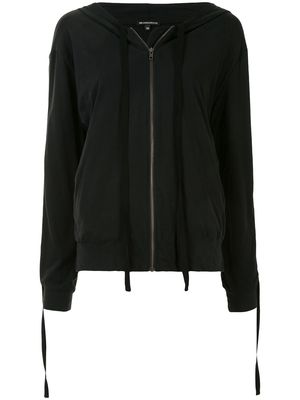 Ann Demeulemeester zip front hoodie - Black