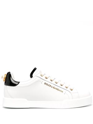 Dolce & Gabbana logo-embellished low-top sneakers - White